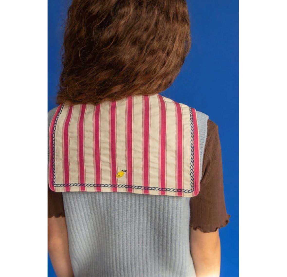 Sticky Lemon Sailor Collar- Coral Pink & Rust