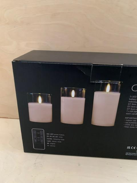 LED Flame Candles- Set of 3