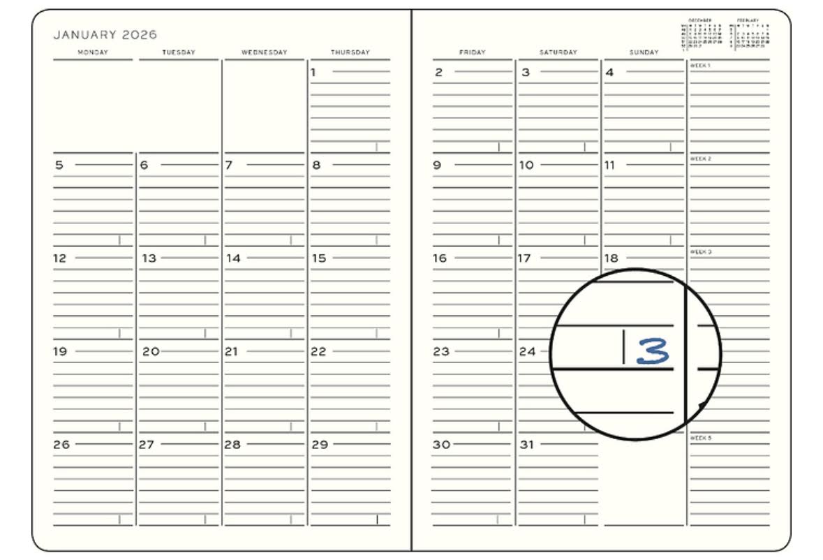 Leuchtturm 2026 Monthly Planner & Notebook- Forest Green
