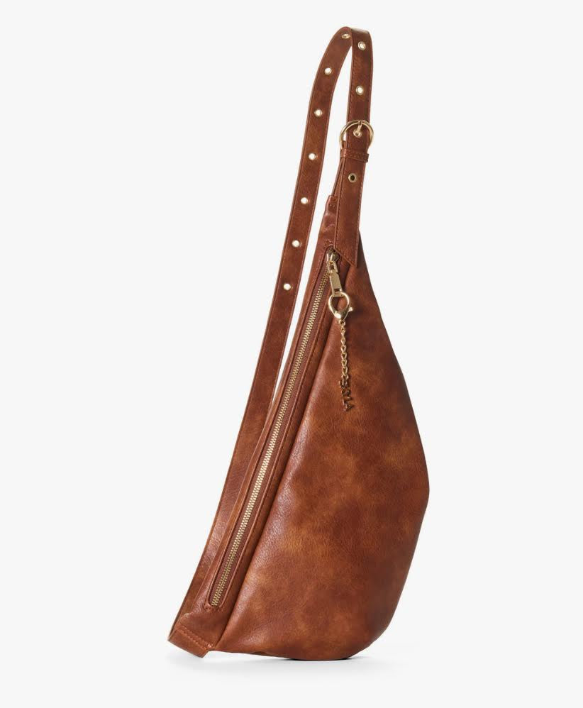 Eve Vegan Crossbody Belt Bag- Cognac