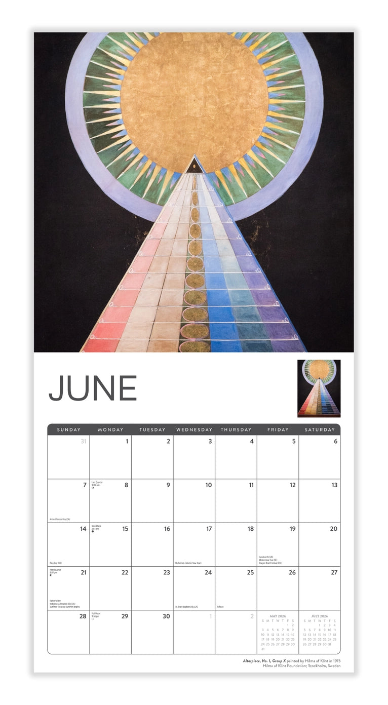 Hilma Af Klint 2026 Wall Calendar Marble City Press