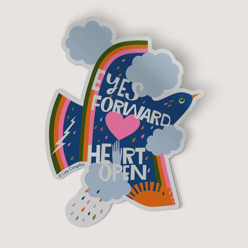 Lisa Congdon Eyes Forward Heart Open Large Sticker
