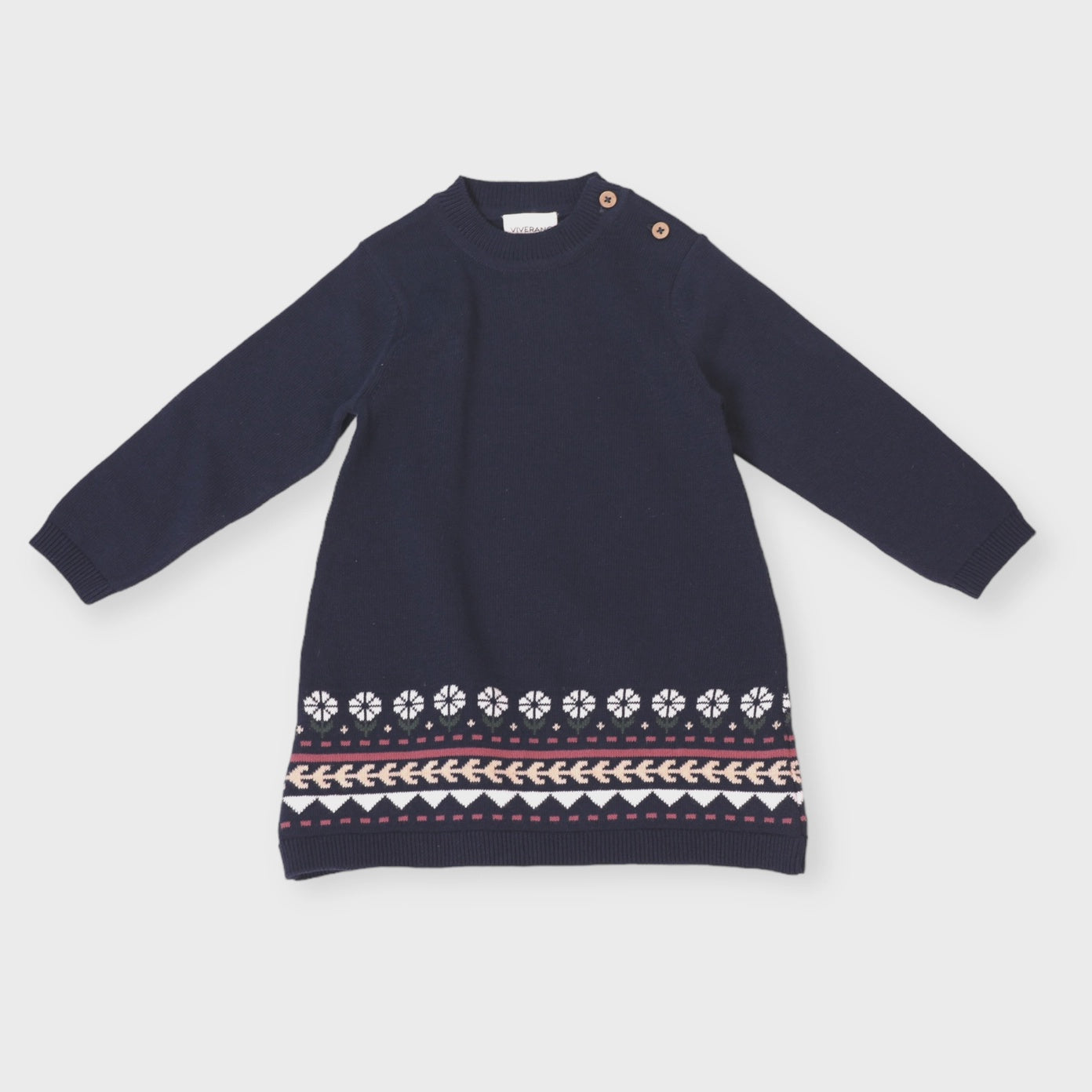 Fair Isle Organic Sweater Knit Dress