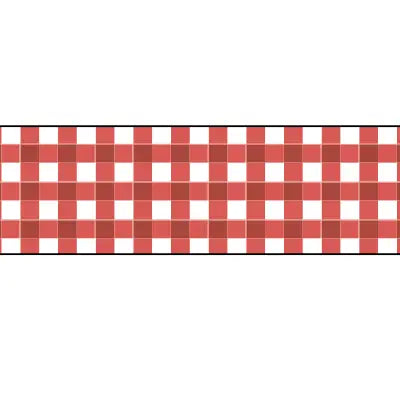 Kinshipped Red Gingham 50m Paper Tape