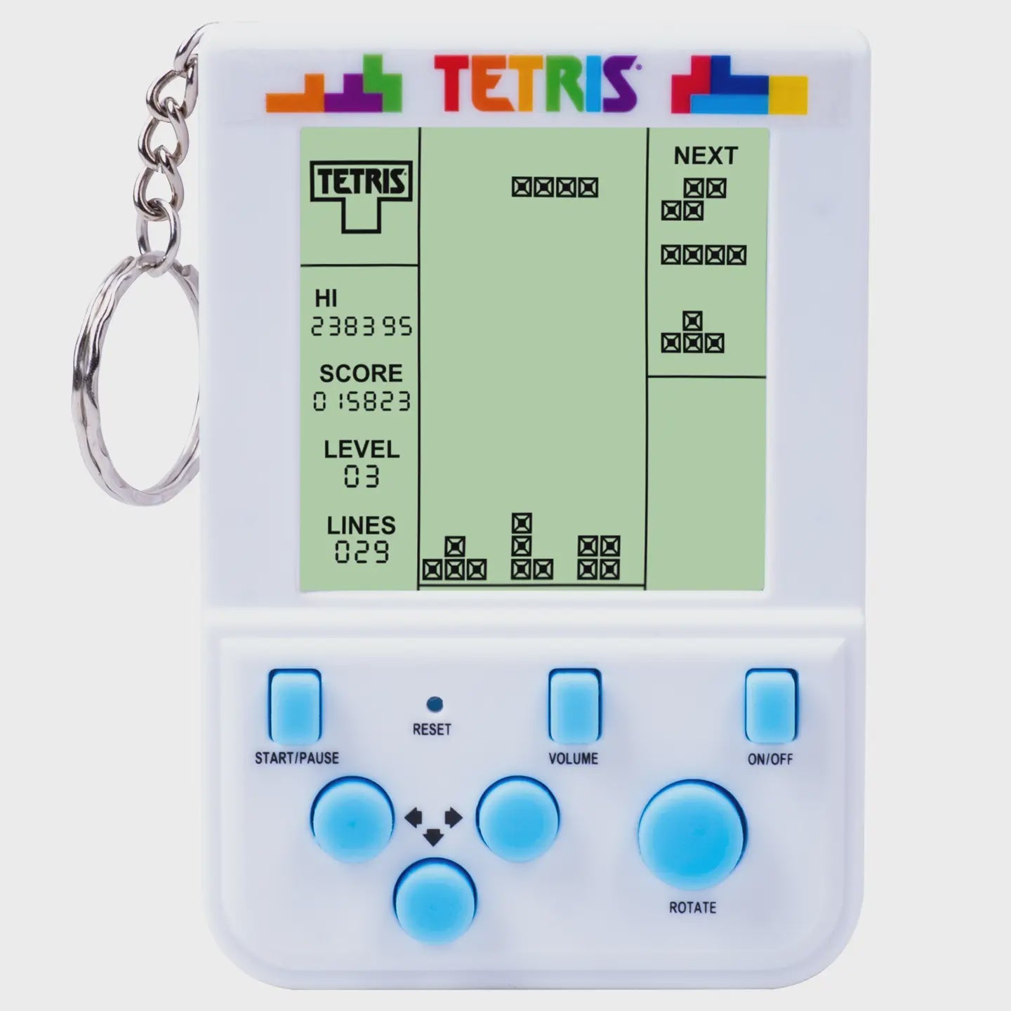 Tetris Keyring Arcade Game - Retro Fun