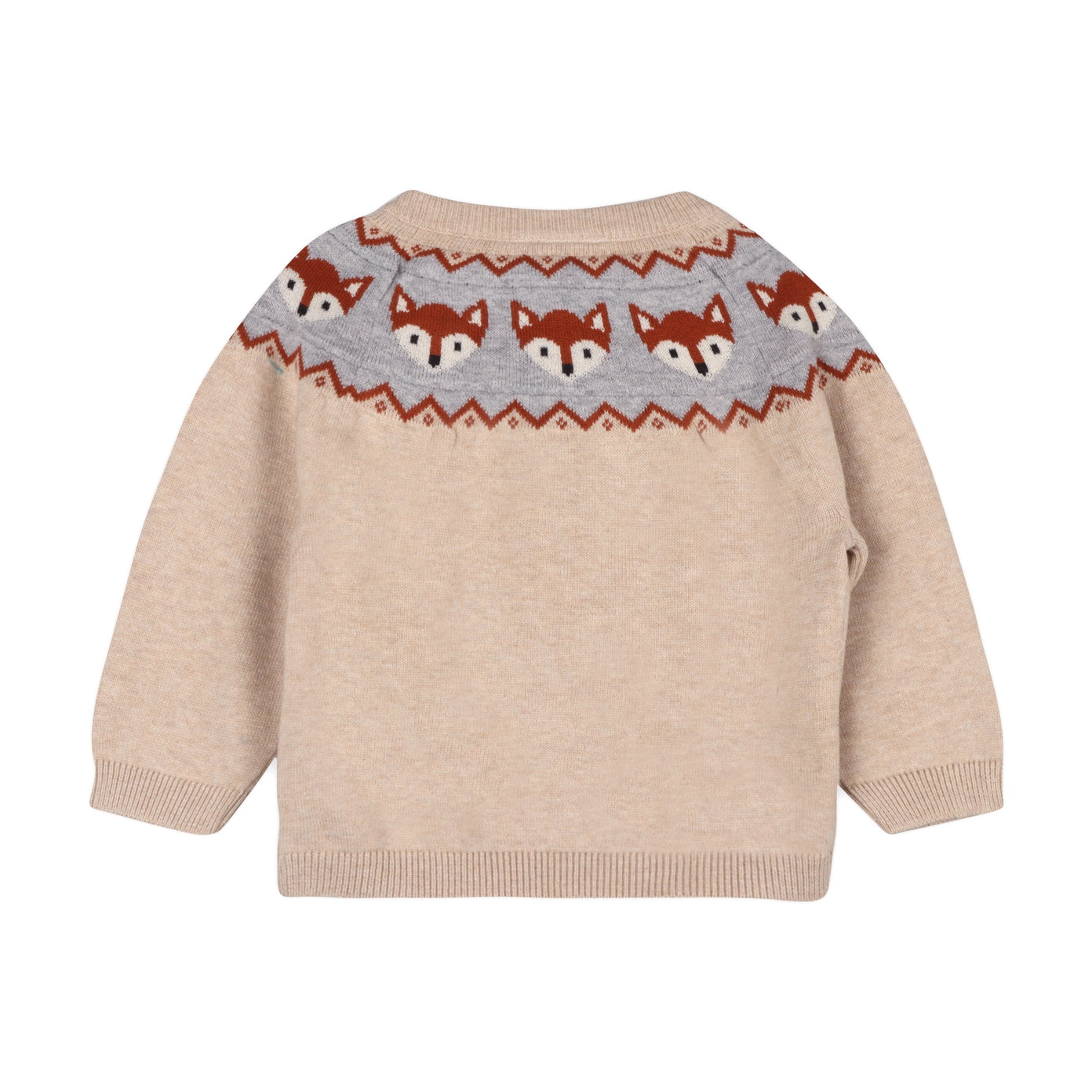 Fox Jacquard Fair Isle Sweater Knit Baby Pullover (Organic)