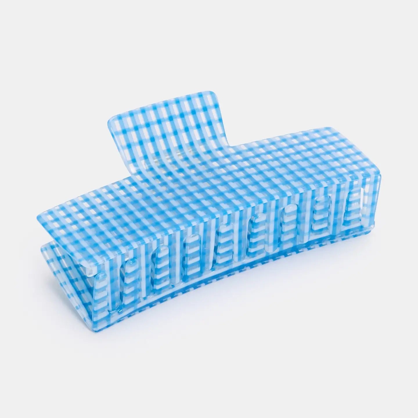 Chunks Jumbo Box Claw in Blue Lattice