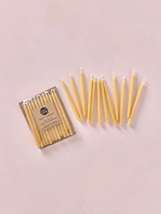 Natural Beeswax Candles- 3" tall