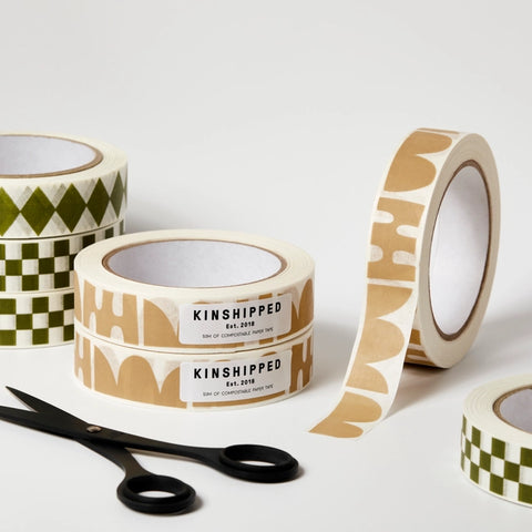 Taupe Shapes Paper Tape
