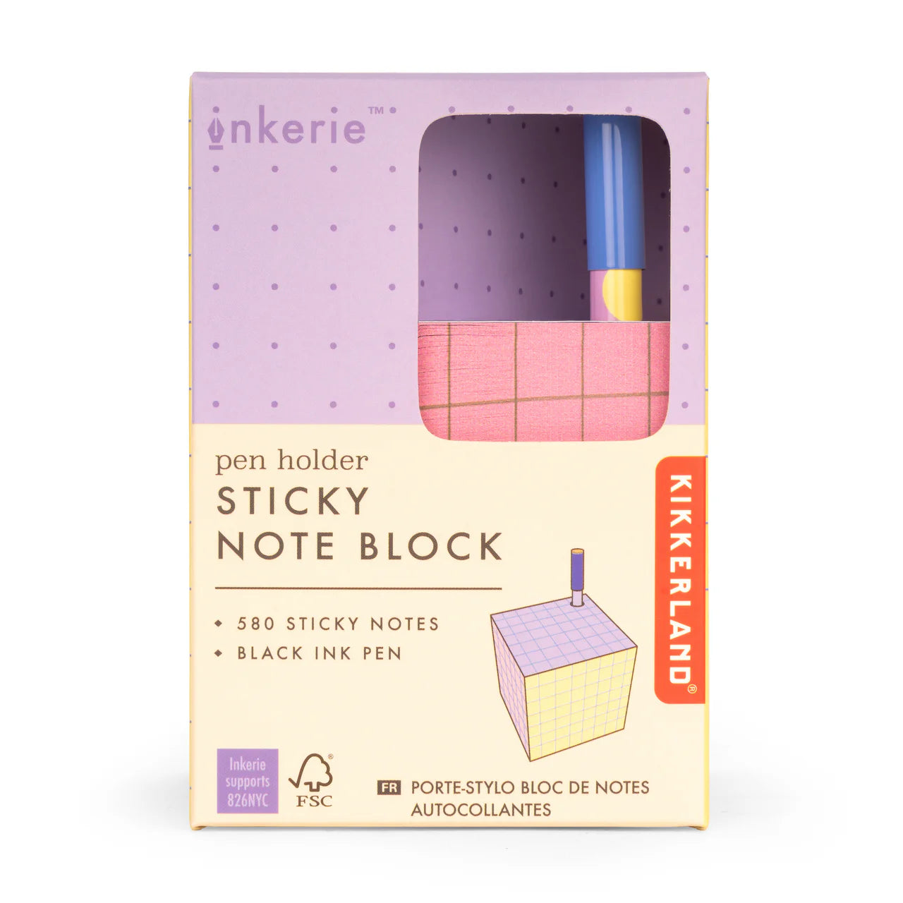 Sticky Note Block with Pen Holder