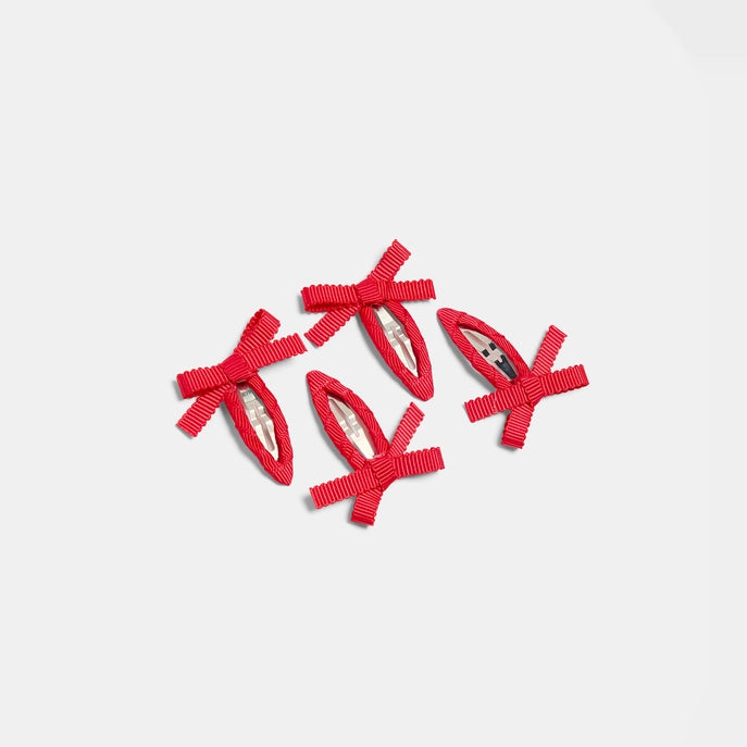 Bow Snap Clips- Cherry