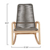 Teak & Woven Rope Rocking Chair- PICK UP ONLY