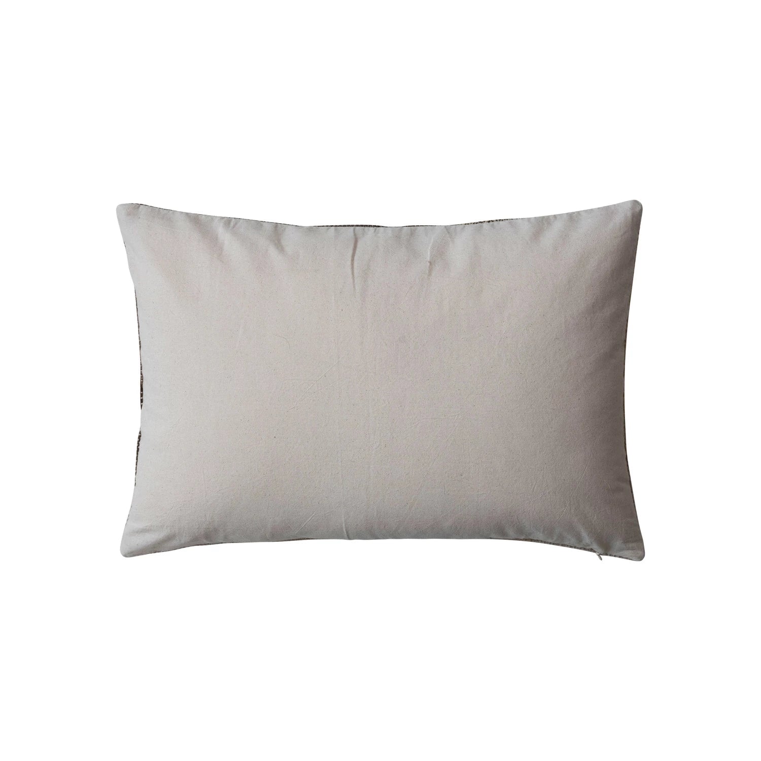 Woven Lumbar Pillow with Abstract Design
