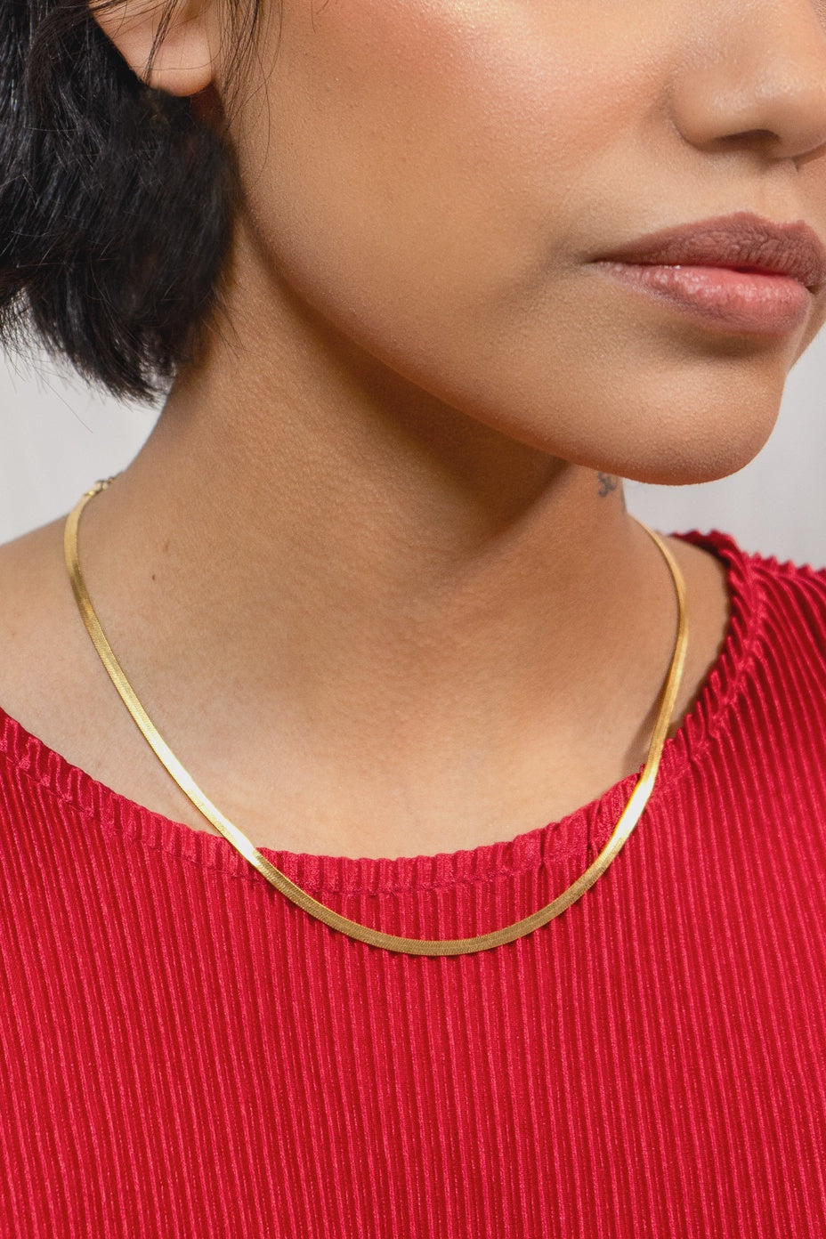 Zoe 18K Gold Plated Snake Chain Necklace