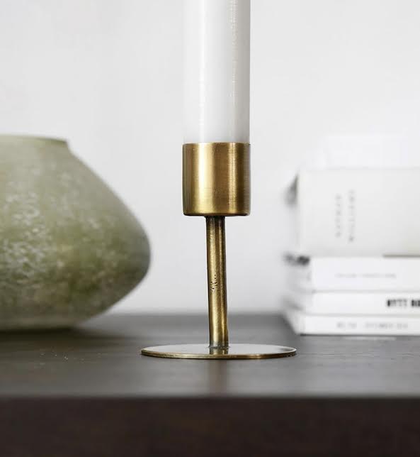 Antique Brass Candle Stand- Small