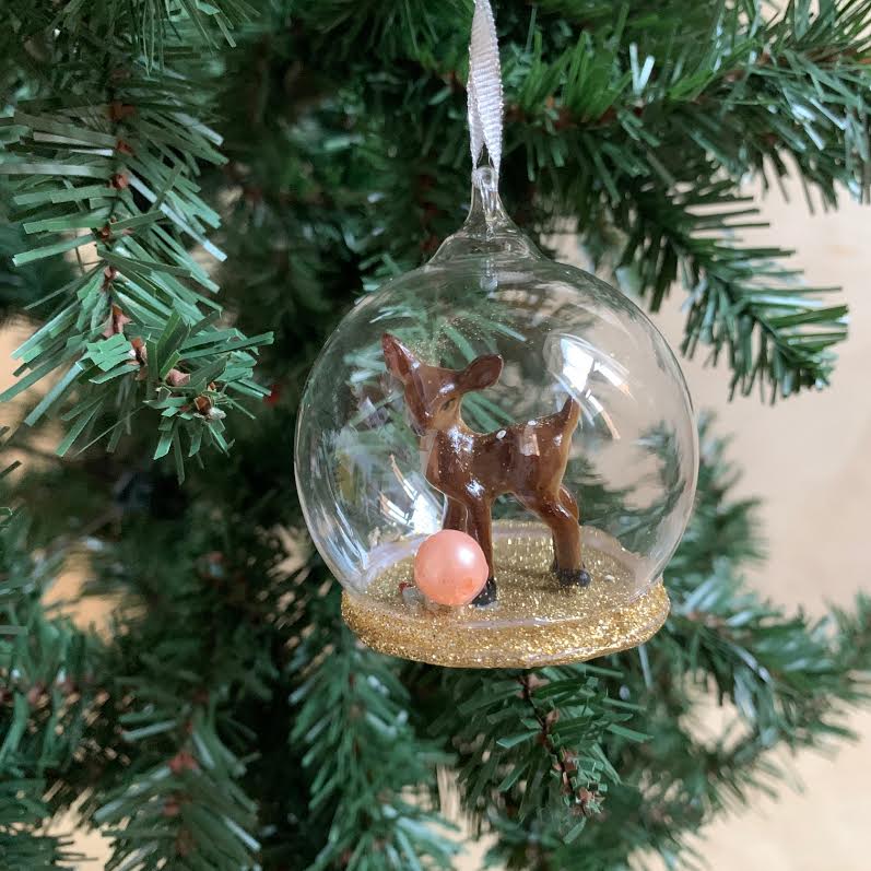 Fawn Globe Ornament