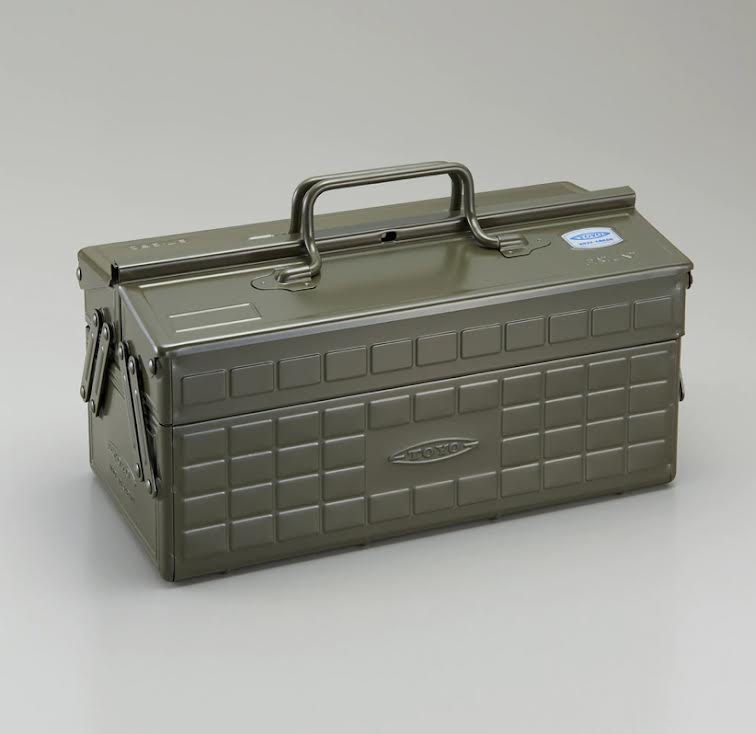 Toyo ST-350 Steel Toolbox with Cantilever Lid and Upper Storage Trays