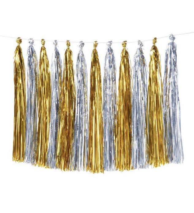 Gold & Silver Tassel Garland