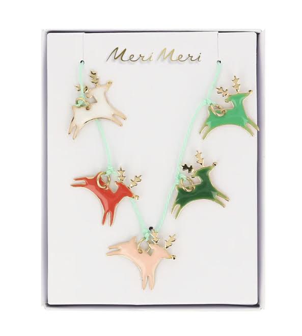 Reindeer Enamel Necklace