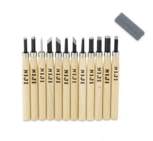 Niji Wood Carving Knives Set- 12 Pieces