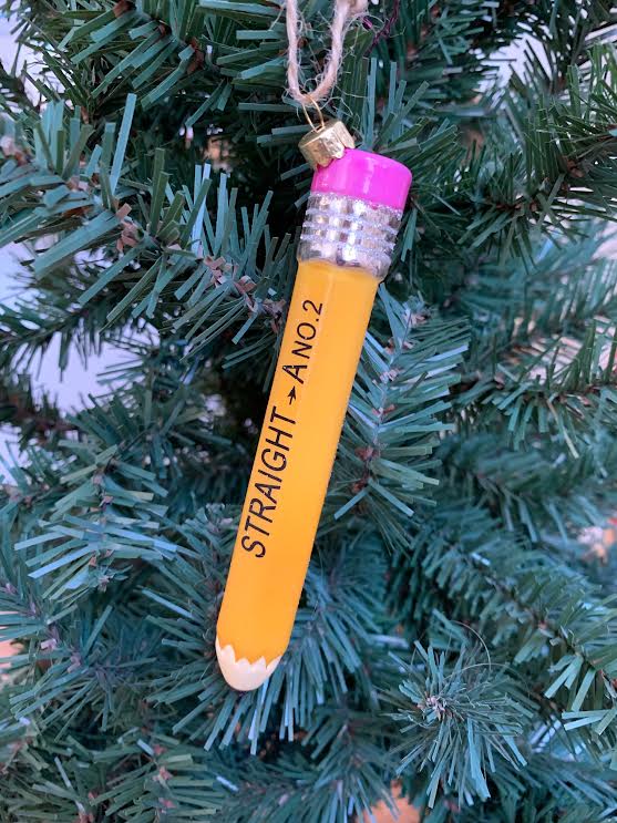 Glass Pencil Ornament