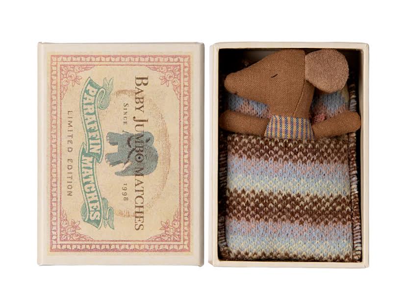 Maileg Sleepy Wakey Baby Girl Mouse in Box