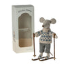 Maileg Winter Mouse with Ski Set- Dad