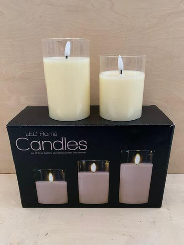 LED Flame Candles- Set of 3