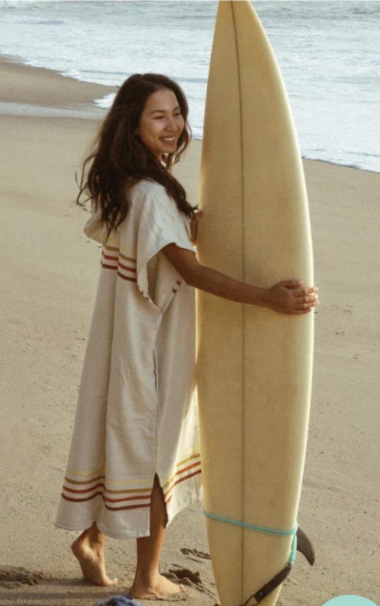 Sand Cloud Poncho- Border Classic Stripe