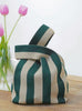 Striped Woven Tote Bag