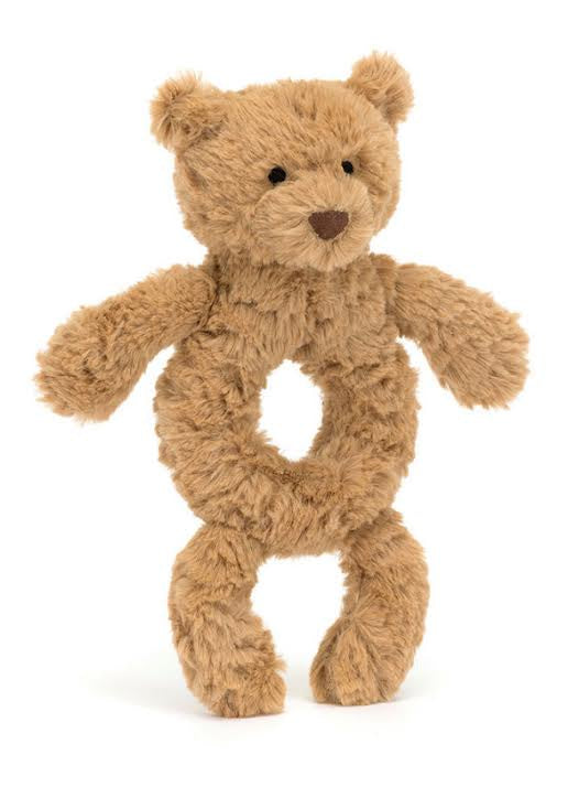 Jellycat Bartholomew Bear Ring Rattle