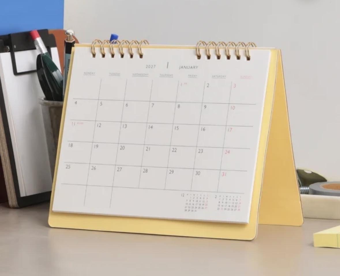 2027 Lepre Desk Calendar- French Blue