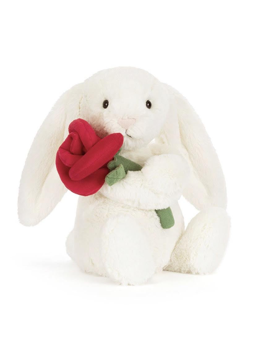 Jellycat Cream Bunny with Rose