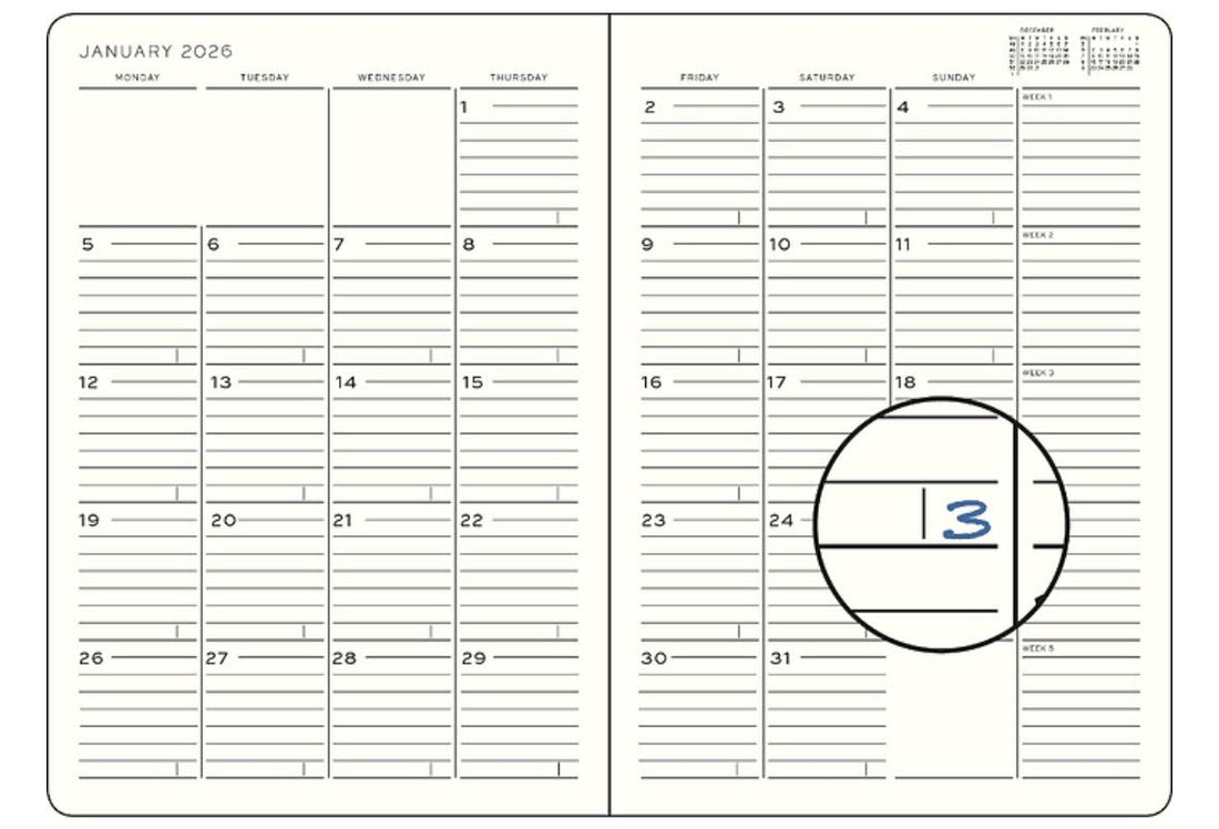 Leuchtturm 2026 Monthly Planner &amp; Notebook- Forest Green