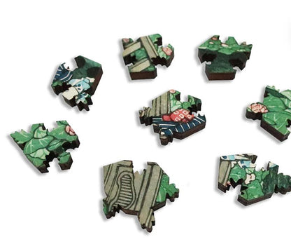 Ecru Puzzles - Kawase Hasui Shiba Benten Pond Wooden Jigsaw Puzzle