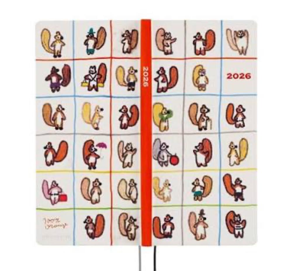 Hobonichi Techo 2026 Weeks : ORANGE: Squirrel’s Moving Day