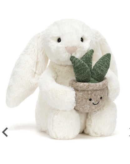 Jellycat Cream Bunny with Plant
