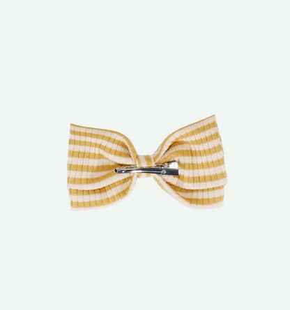 Sticky Lemon Hair Bow- Seaweed Yellow