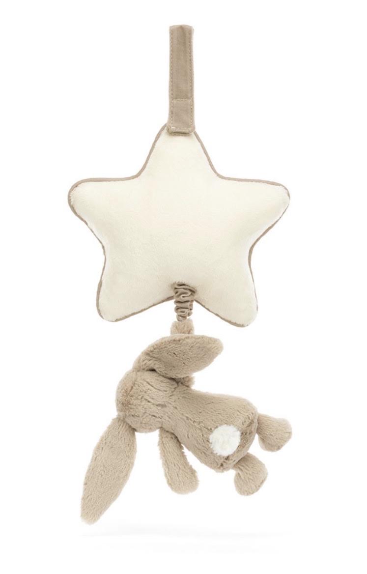 Jellycat Bashful Beige Bunny Musical Pull Toy