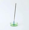 Duo Tone Glass Incense Holder - Green / Blue