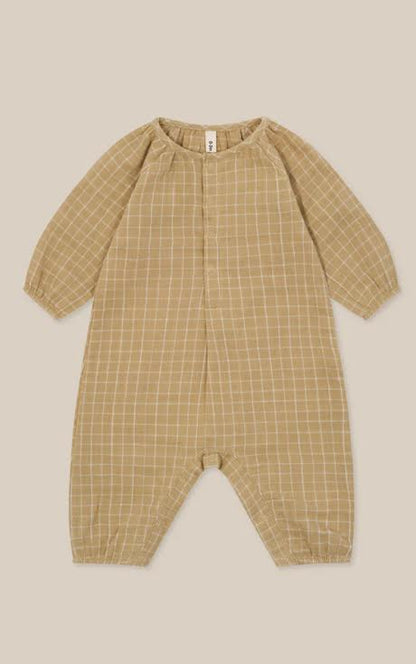 Organic Zoo Grid Checked Onesie