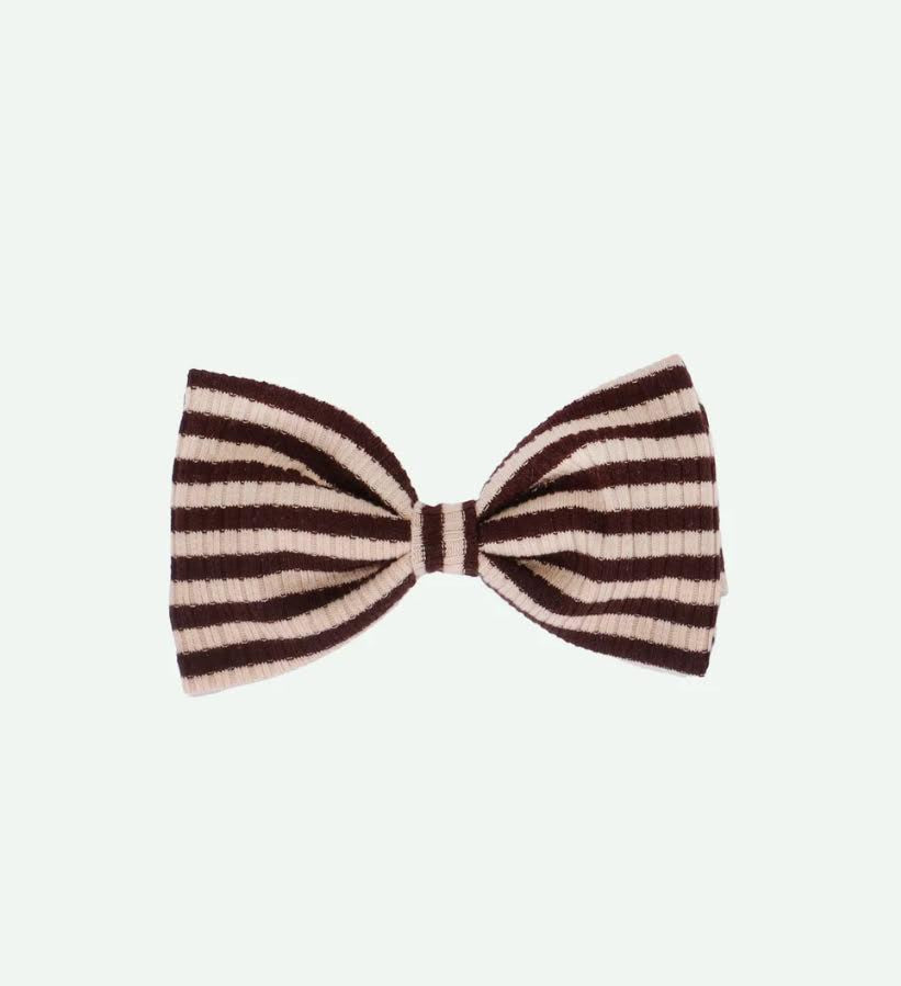 Sticky Lemon Hair Bow- Jetty Brown