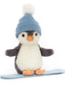 Jellycat Peanut Penguin Snowboarding