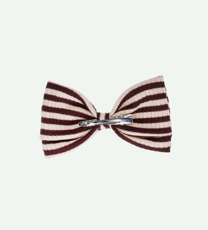 Sticky Lemon Hair Bow- Jetty Brown