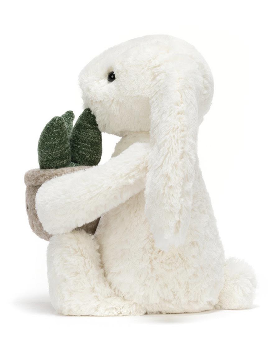 Jellycat Cream Bunny with Plant