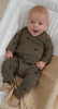 Organic Zoo Olive Dots Suit with Contrast Feet