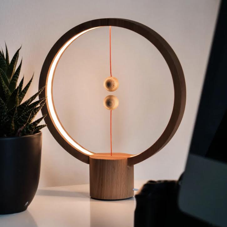 Heng Balance Round Lamp Ellipse USB LIGHT WOOD