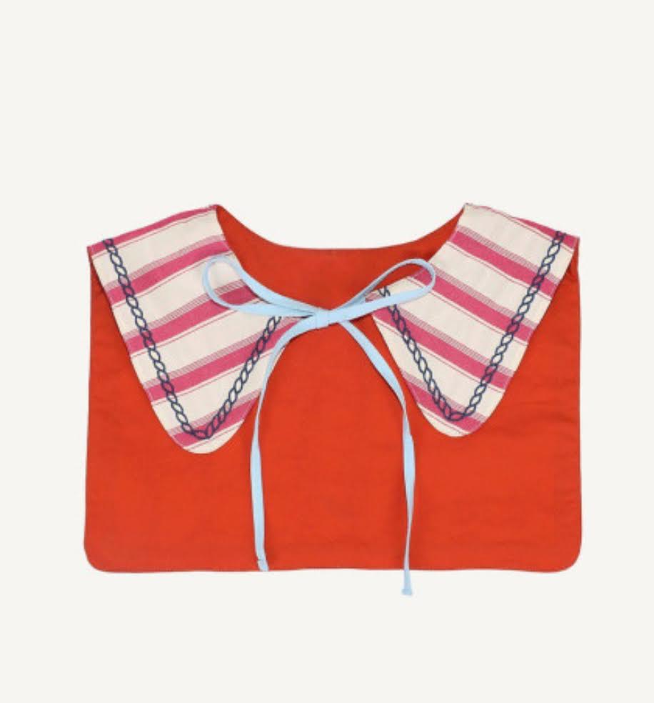 Sticky Lemon Sailor Collar- Coral Pink &amp; Rust