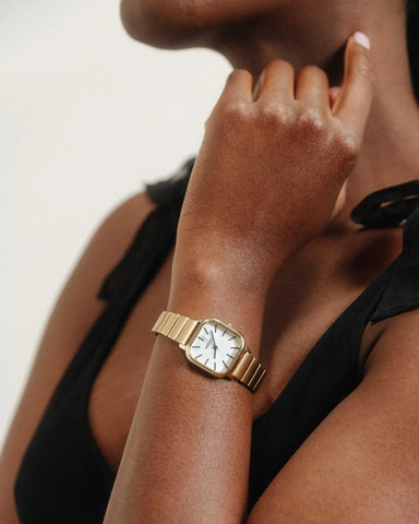 BREDA 'Esther' 1735e Gold and Metal Bracelet Watch