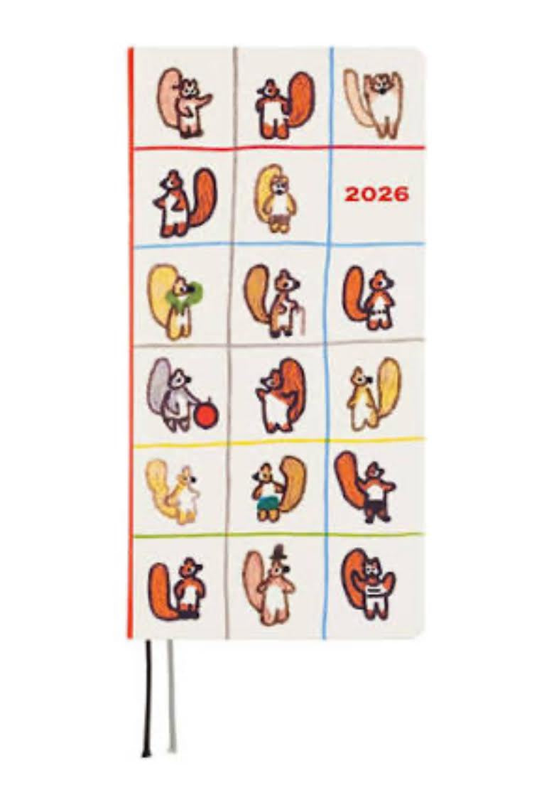 Hobonichi Techo 2026 Weeks : ORANGE: Squirrel’s Moving Day